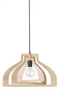 Pendul scandinav natur roxie s2 din lemn 1x60w e27