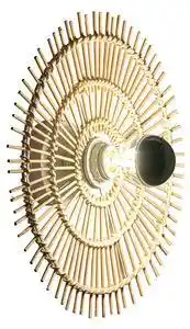 Aplica scandinava leta din ratan si lemn 1x70w e27