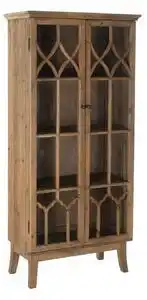 Vitrina nordic din lemn de pin 80x40x178 cm