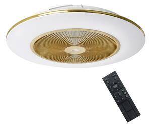 Favi Plafonieră led dimabilă cu ventilator aria led/38w/230v aurie + telecomandă Ofertă