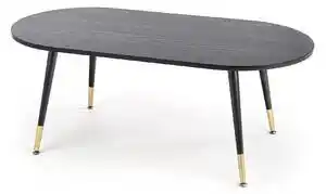 Favi Masuta de cafea embosa negru/auriu, 120x60x47 cm Ofertă