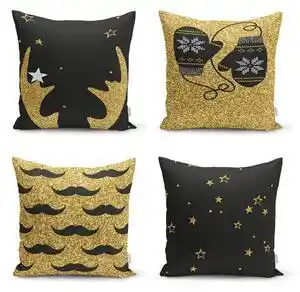 Favi Set 4 fețe de pernă din chenille minimalist cushion covers winter, 42 x 42 cm Ofertă