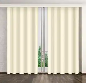 Draperie crem cu suspensie circulară lungime: 260 cm