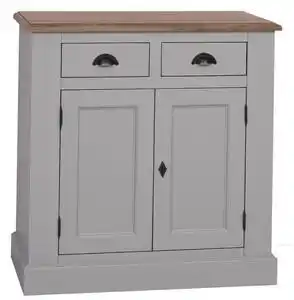 Favi Bufet cu 2 usi, 2 sertare, blat stejar, bas cu finisaj dublu color Ofertă