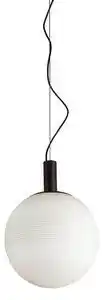 Pendul minimalist negru angelo cu glob alb 1x60w e27