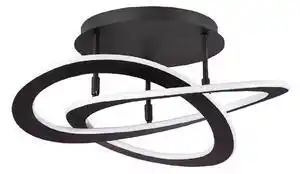 Plafoniera minimalista neagra charlie cu led 40w