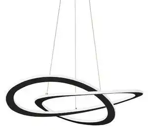 Lampa suspendata minimalista neagra charlie cu led 50w