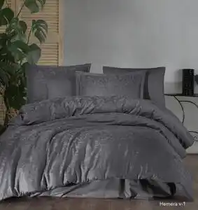 Favi Lenjerie de pat de lux jacquard satin, clasy home, hemera v1 gri antracit Ofertă