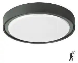 Favi Plafoniera de exterior rotunda minimalista anabella gri inchis cu senz Ofertă