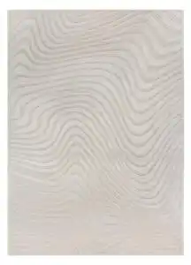 Covor din lână bej 150x80 cm patna channel - flair rugs
