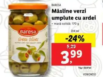 Lidl Măsline verzi umplute cu ardei Ofertă