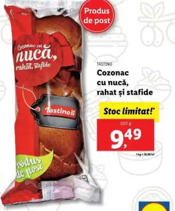 Lidl cu nucă, rahat şi stafide Cozonac Ofertă