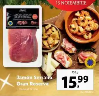 Lidl Jamón Serrano Gran Reserva Ofertă