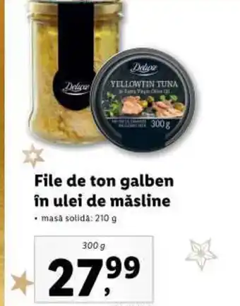 Lidl File de ton galben în ulei de măsline Ofertă