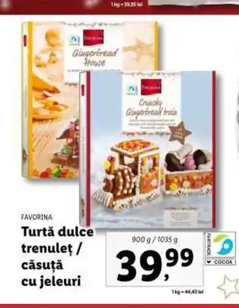 Lidl Turtă dulce trenulet / căsuță cu jeleuri Ofertă