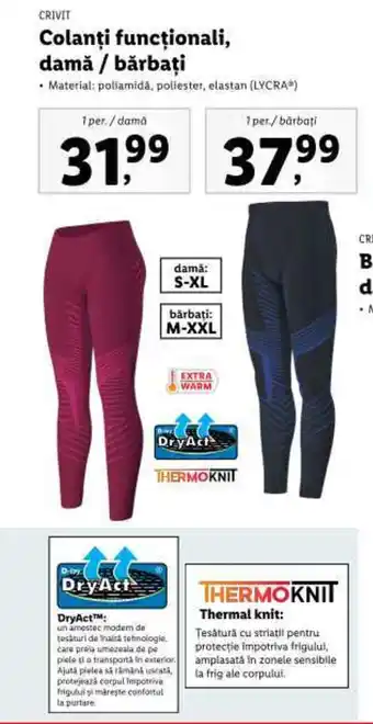 Lidl Colanți funcționali, damă / bărbați Ofertă