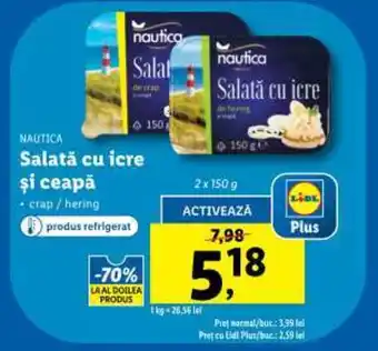 Lidl Salată cu icre şi ceapă Ofertă