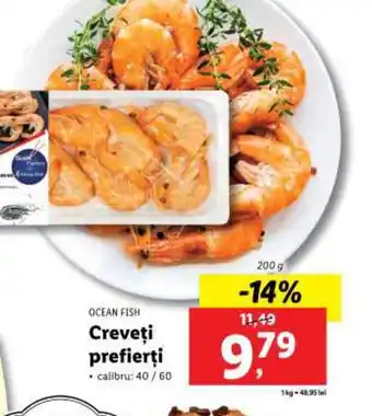 Lidl Creveţi prefierţi Ofertă