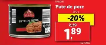 Lidl Pate de porc Ofertă