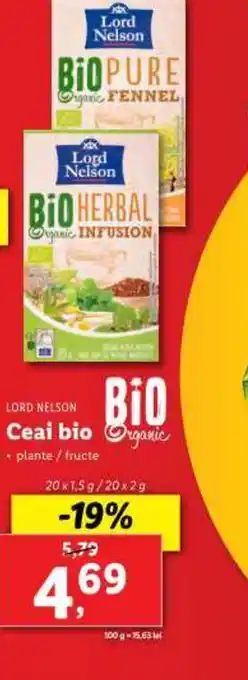 Lidl Ceai bio Ofertă