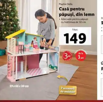 Lidl Casă pentru păpuşi, din lemn Ofertă