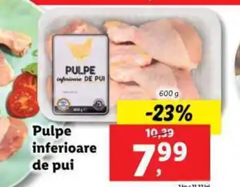 Lidl Pulpe inferioare de pui Ofertă