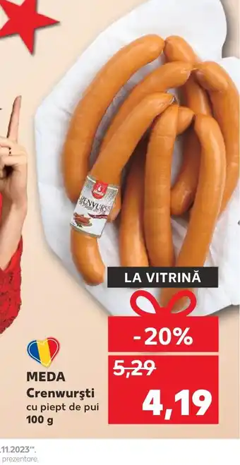 Kaufland MEDA Crenwurşti Ofertă