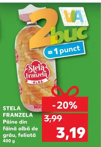 Kaufland STELA FRANZELA Pâine din făină albă de grâu, feliată 400 g Ofertă