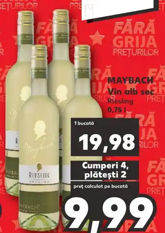 Kaufland MAYBACH vin alb sec Ofertă