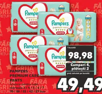 Kaufland PAMPERS PREMIUM CARE PANTS Ofertă