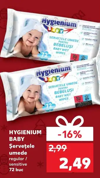 Kaufland HYGIENIUM BABY Șervețele umede regular / sensitive 72 buc Ofertă