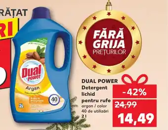 Kaufland DUAL POWER Detergent lichid pentru rufe Ofertă