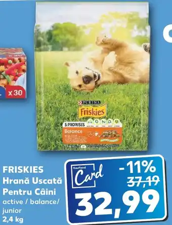 Kaufland FRISKIES Hrană Uscată Pentru Câini active / balance/ junior 2,4 kg Ofertă