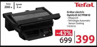 Selgros Grătar electric OptiGrill GC7P0810 Ofertă