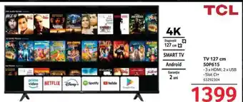 Selgros TV 127 cm 50P615 - 3 x HDMI, 2 x USB Ofertă