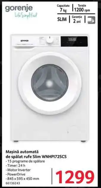 Selgros Maşină automată de spălat rufe Slim WNHP172SCS Ofertă