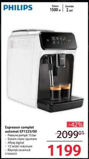 Selgros Espressor complet automat EP1223/00 Ofertă