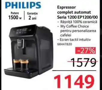 Selgros Espressor complet automat Seria 1200 EP1200/00 Ofertă