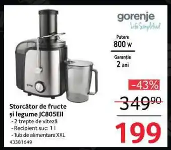 Selgros Storcător de fructe şi legume JC805E|| Ofertă