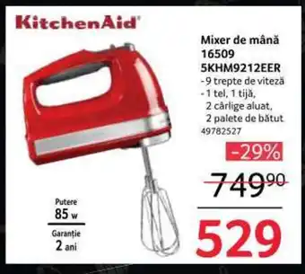 Selgros Mixer de mână 16509 5KHM9212EER -9 trepte de viteză Ofertă