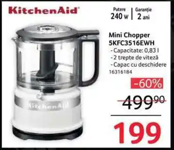 Selgros Mini Chopper 5KFC3516EWH Ofertă