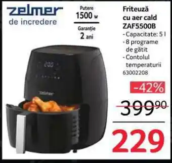Selgros Friteuză cu aer cald ZAF5500B Ofertă