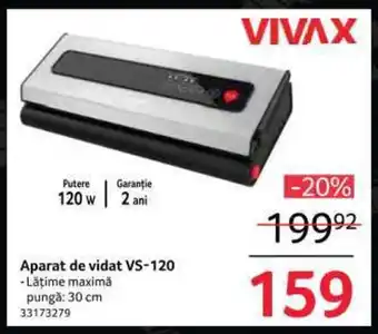 Selgros Aparat de vidat VS-120 Ofertă