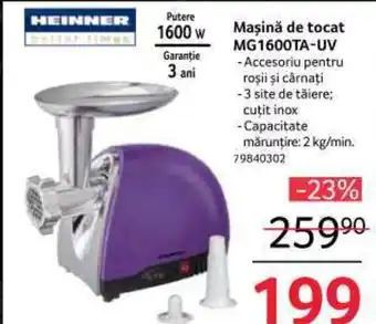 Selgros Maşină de tocat MG1600TA-UV Ofertă