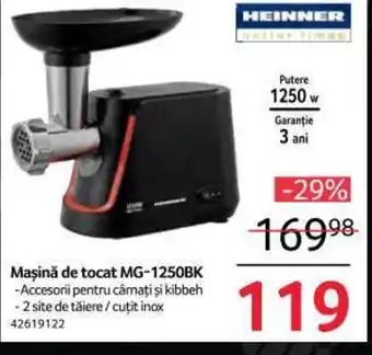 Selgros Mașină de tocat MG-1250BK Ofertă