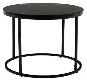 Favi Kondela măsuţă de cafea, marmură neagră / metal negru, gagin Ofertă