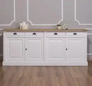 Favi Bufet cu 4 usi, blat stejar, bas, colectia directoire cu finisaj dublu color Ofertă