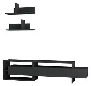 Set mobilier tv gri antracit 180x42 cm gara - homitis