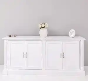 Favi Bufet cu ornamente, 4 usi, bas cu finisaj 2 straturi de culori antichizat Ofertă