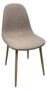 Favi Scaun dining diego, stil scandinav, textil, picioare metalice, bej Ofertă